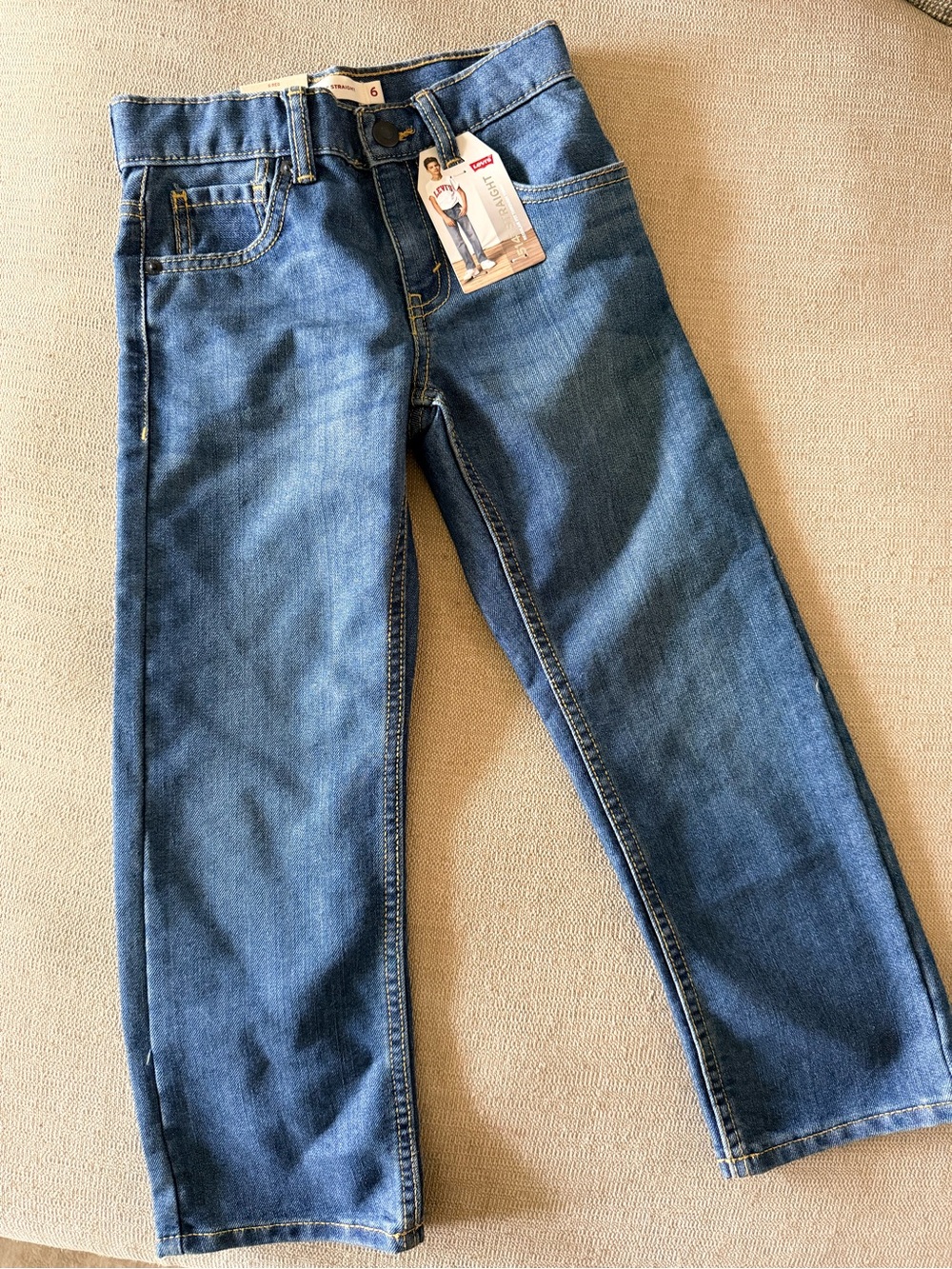 Levis Kids Blue Straight-Leg Jeans